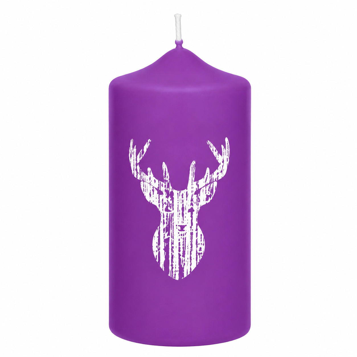 ADVENTSKERZEN Cervos in Samtlook Purple Lila 15 x 7 cm, 4er Set - Lila, Paraffin (7/15/15cm) - Kopschitz Kerzen