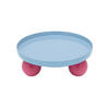 SERVIERTABLETT Double Funky Blau 20/20/7 cm - Blau, Metall (20/7/20cm) - Present Time