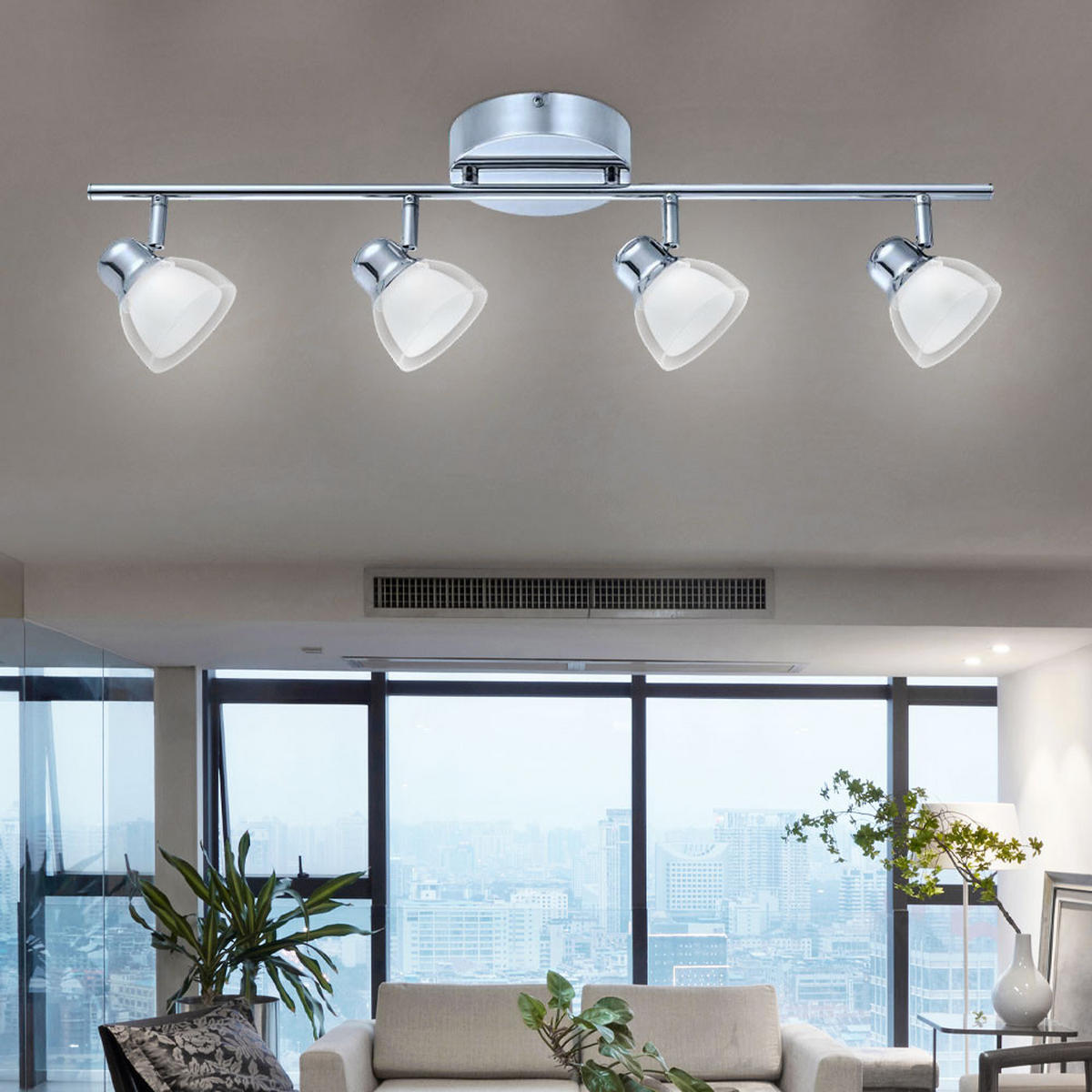 LED DECKENLEUCHTE Tordara Silber Chrom - Silberfarben, Metall (69/10/20cm)