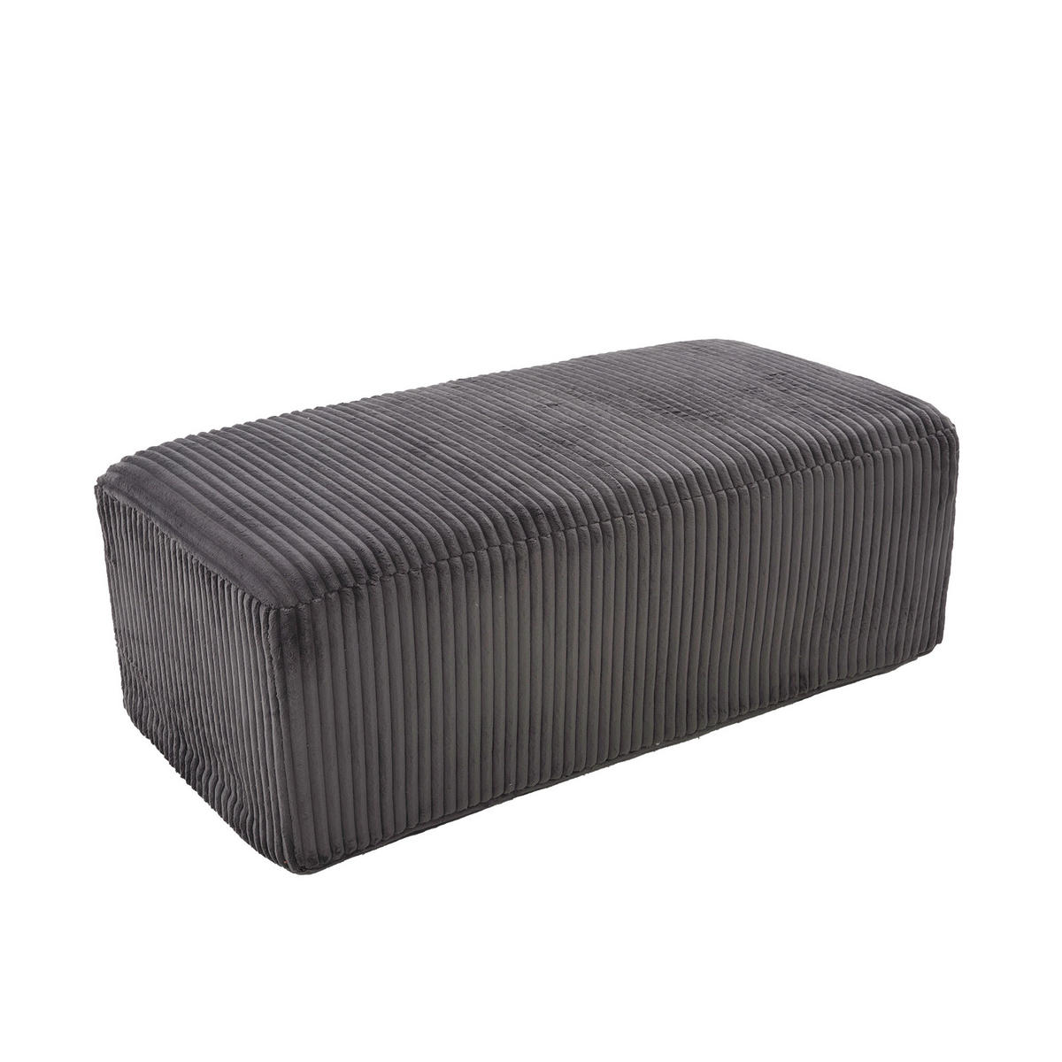RELAXSESSELSET Übergroßer Loungesesselmit Fußhocker,Cord,Grau - Grau, Textil (110/87/147cm) - LVHOM