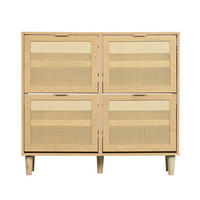 SCHUHSCHRANK Light Oak 100/25/90 cm - Hellbraun, Holzwerkstoff (100/90/25cm) - PANGIVO