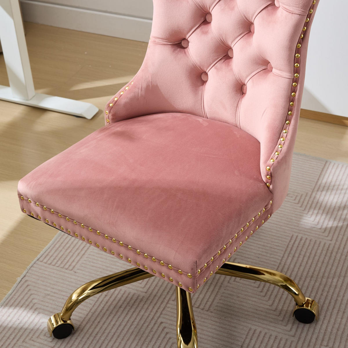 BÜRUSTUHL Rosa Höhenverstellbar - Pink, Metall (63/98/50cm) - PANGIVO