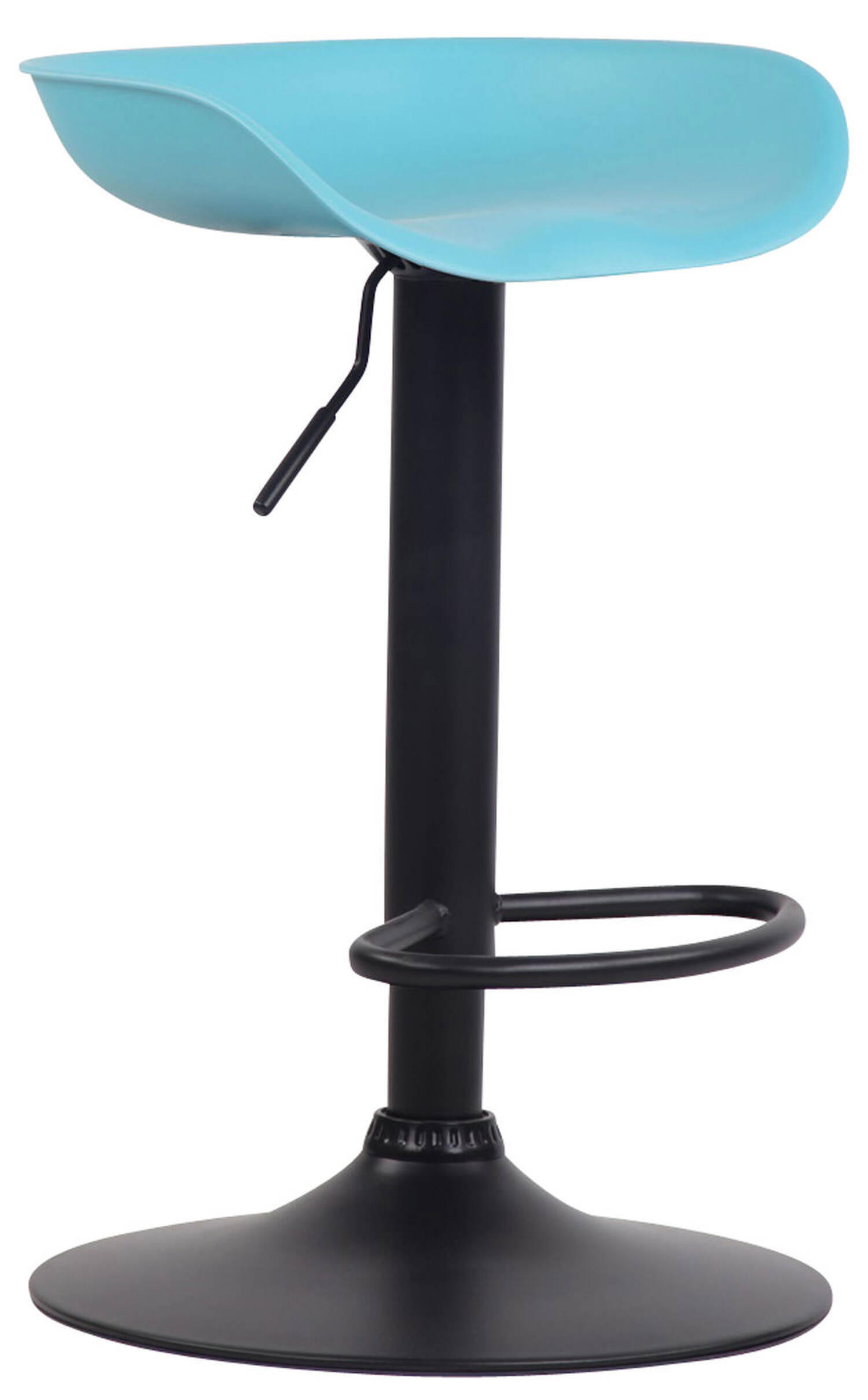 BARHOCKER Anna, Gestell schwarz, Kunststoff Blau - Blau/Schwarz, Kunststoff/Textil (52/77/43cm) - TPFLiving