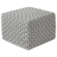 PUF Plast Šedý Nalli - šedá, textil (50/35/50cm) - Beliani