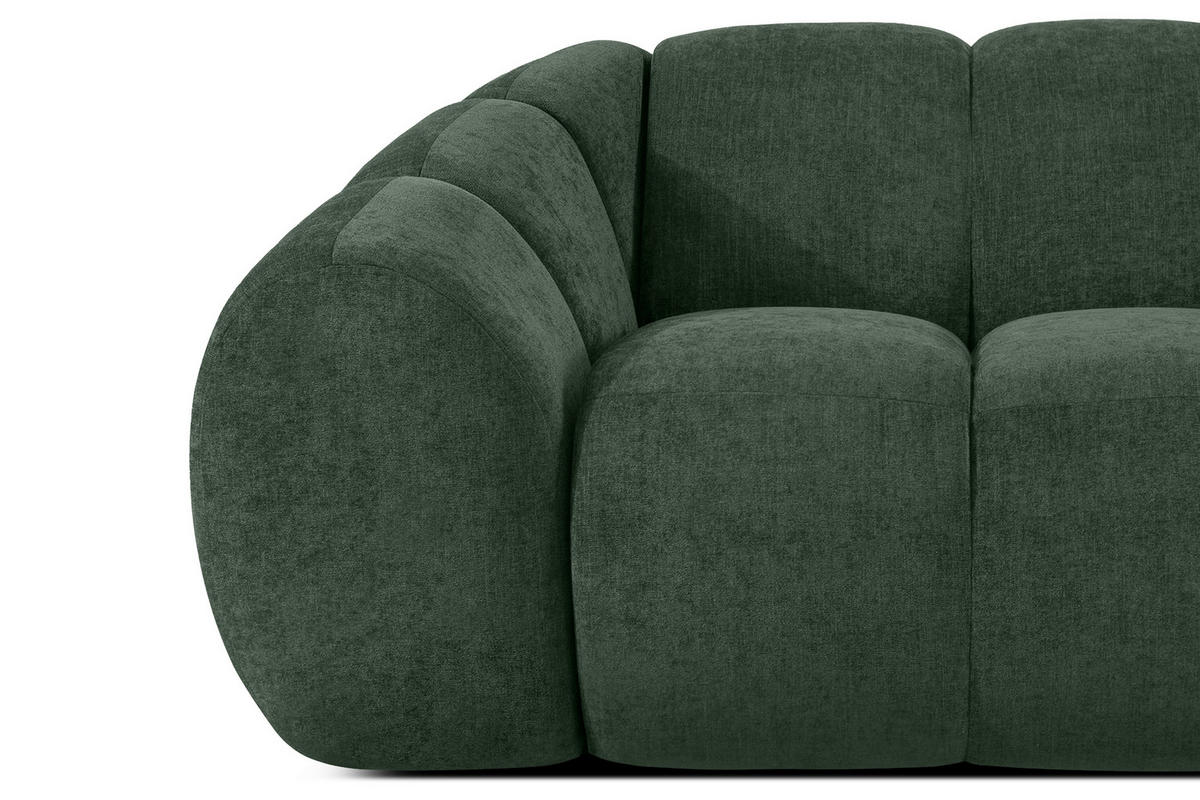 2-SITZER SOFA FLAVA, Dunkelgrün - Dunkelgrün, Holz/Holzwerkstoff (200/76/100cm) - KONSIMO®