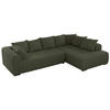 ECKSOFA ORTA Grün Boucle - Rechts - Schwarz/Grün, Textil (200/325cm) - MKS