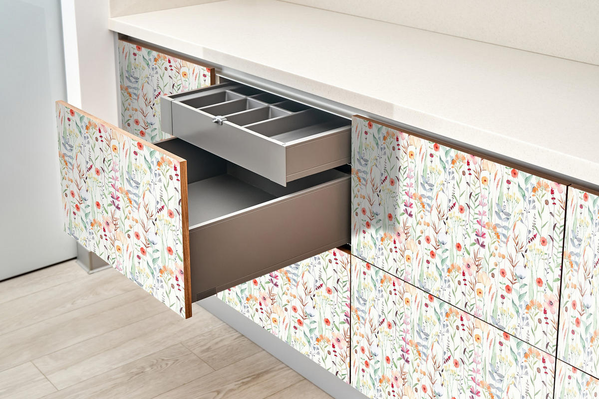 MÖBLAUFKLEBER 100x50 cm mehrfarbig - Multicolor, Kunststoff (50/0.1/100cm) - Wallfluent