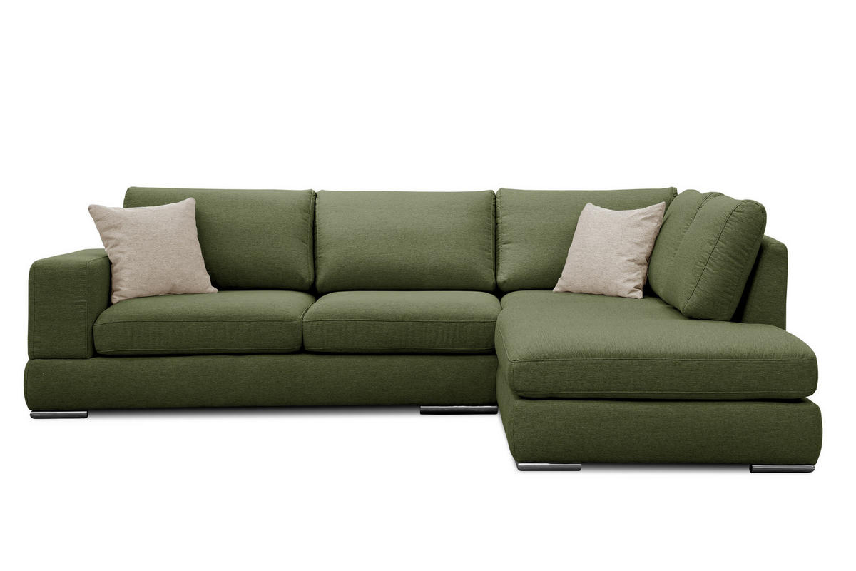 ECKSOFA OTTO 5-Sitzer, grün - Grün, Holzwerkstoff/Textil (279/219cm) - Courtois Laville