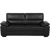 3-SITZER-SOFA Kunstleder Schwarz Vogar - Schwarz, Kunststoff/Textil (195/90/74cm) - Beliani