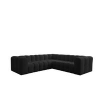 ECKSOFA Solvie Xs In Tiffani - Schwarz, Holzwerkstoff/Textil (270/270cm) - Fun Möbel