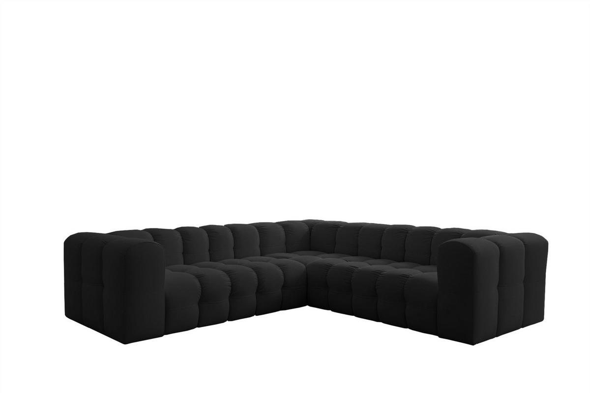 ECKSOFA Solvie Xs In Tiffani - Schwarz, Holzwerkstoff/Textil (270/270cm) - Fun Möbel