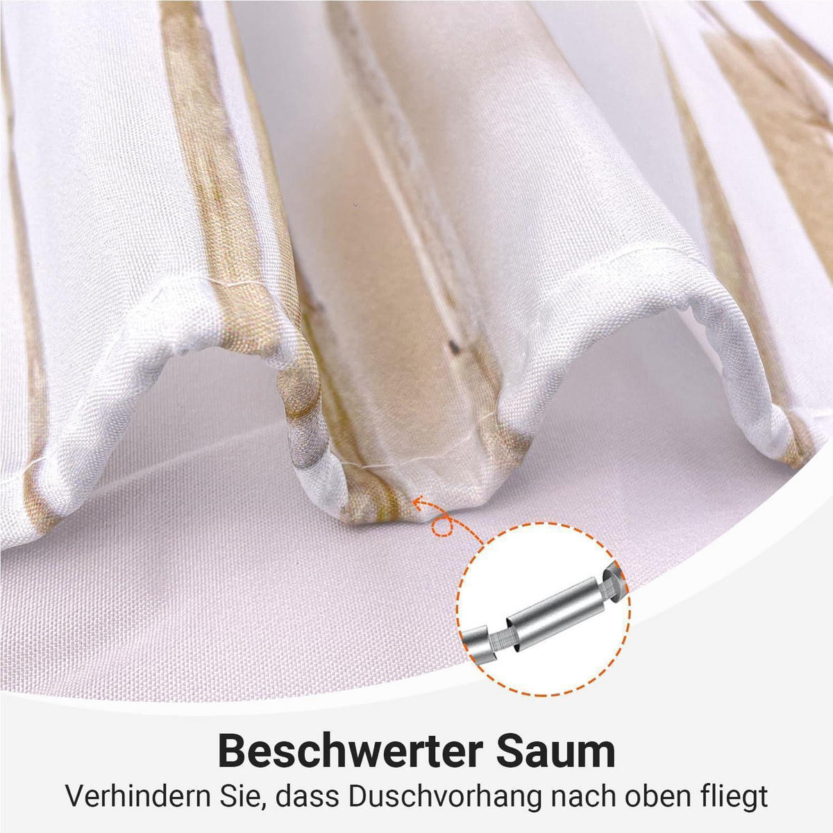 DUSCHVORHANG Gelbe Weizenspitze 180 x 200 cm - Gelb, Textil (180/200cm)