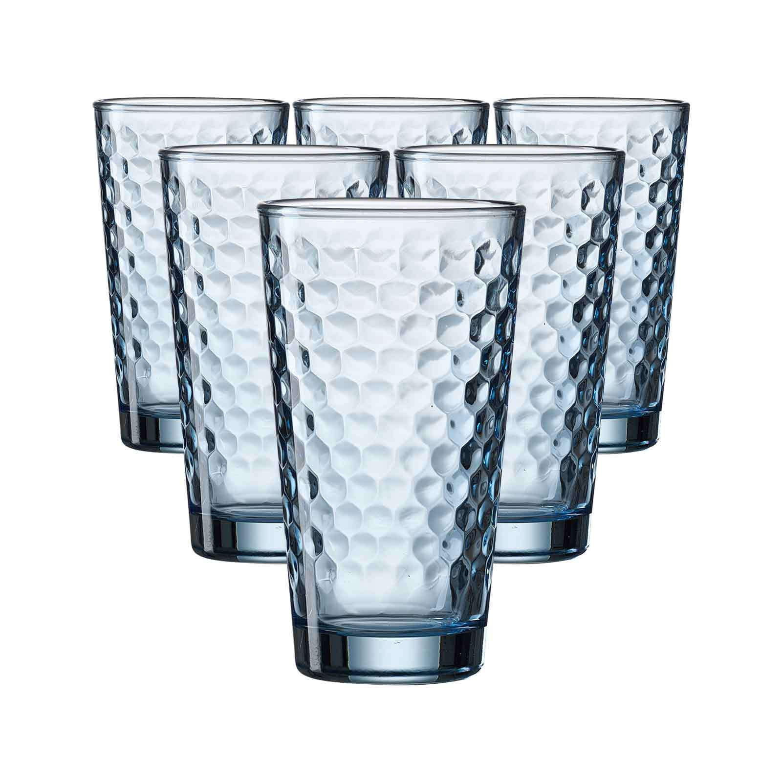 LONGDRINKGLÄSER Favo Blau 400 ml 6er Set - Blau, Glas (0.4L) - Ritzenhoff Breker