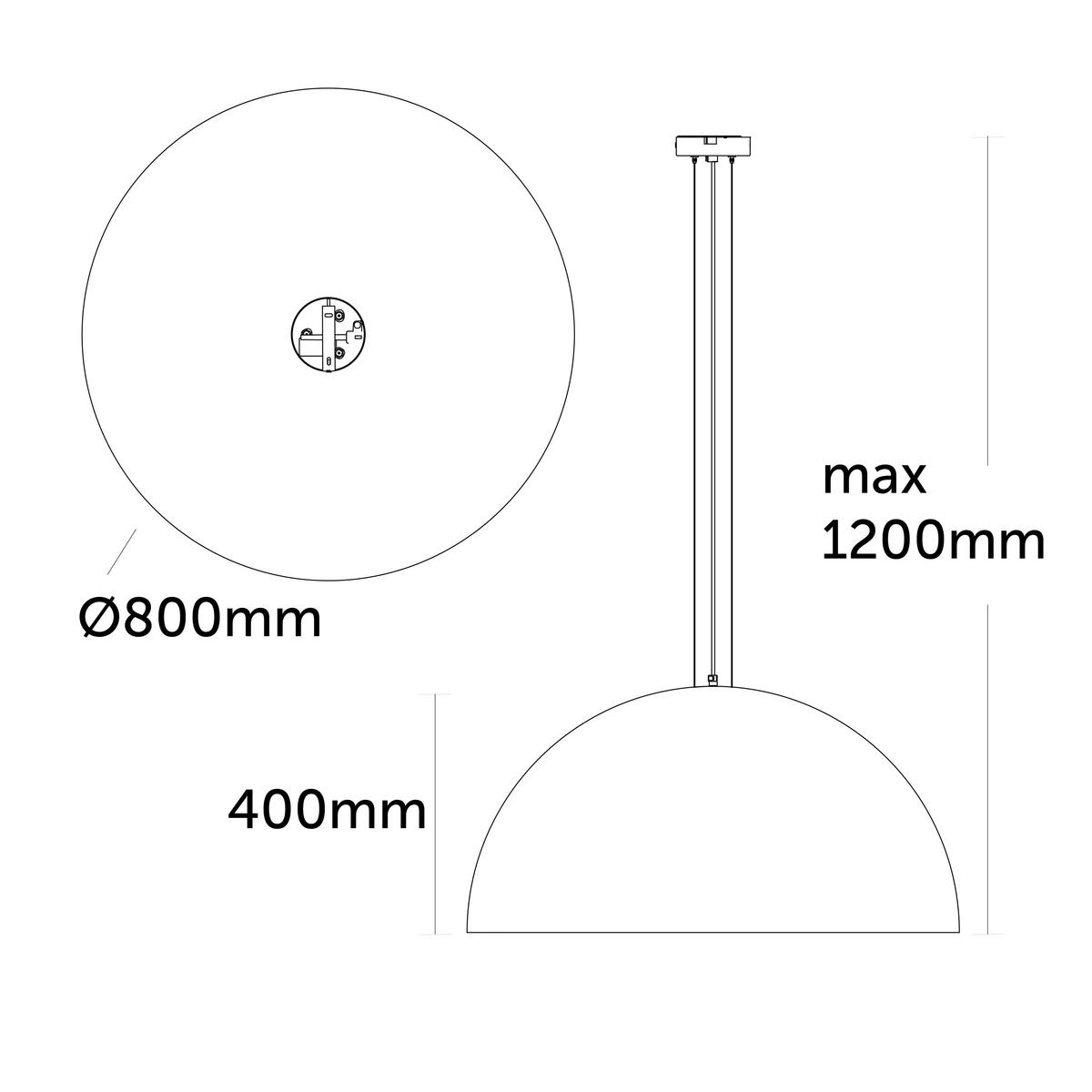 HÄNGELEUCHTE Cassis - Graubraun, Metall (80/80/40cm) - Lumicom