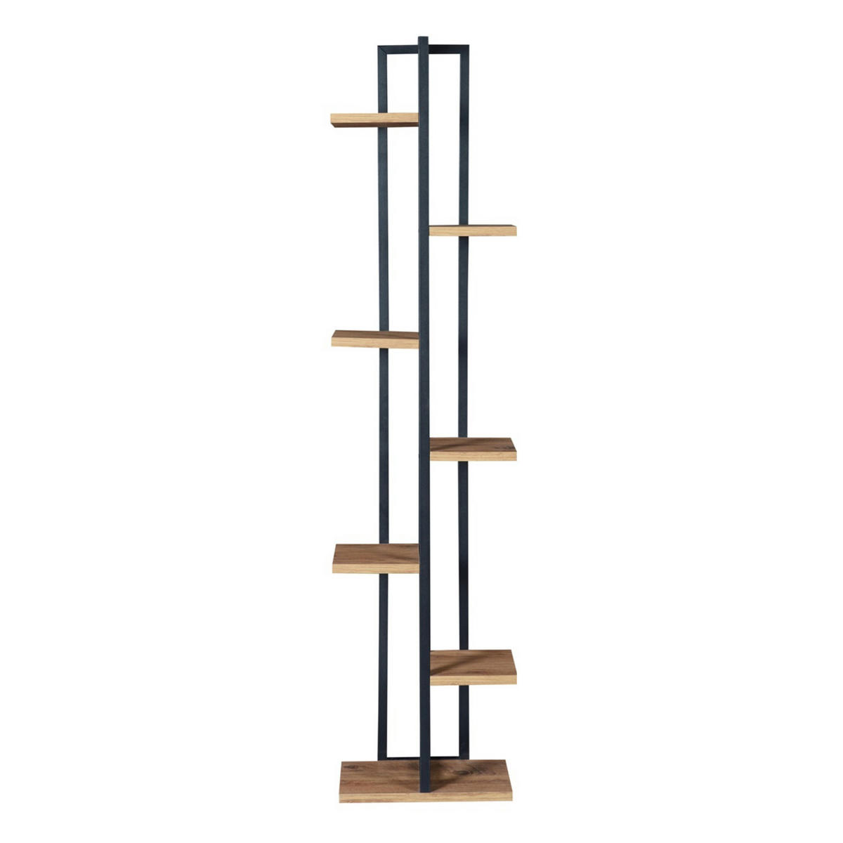 STANDREGAL Somero - Walnussfarben/Schwarz, Holzwerkstoff/Metall (34/150/21cm) - [en.casa]