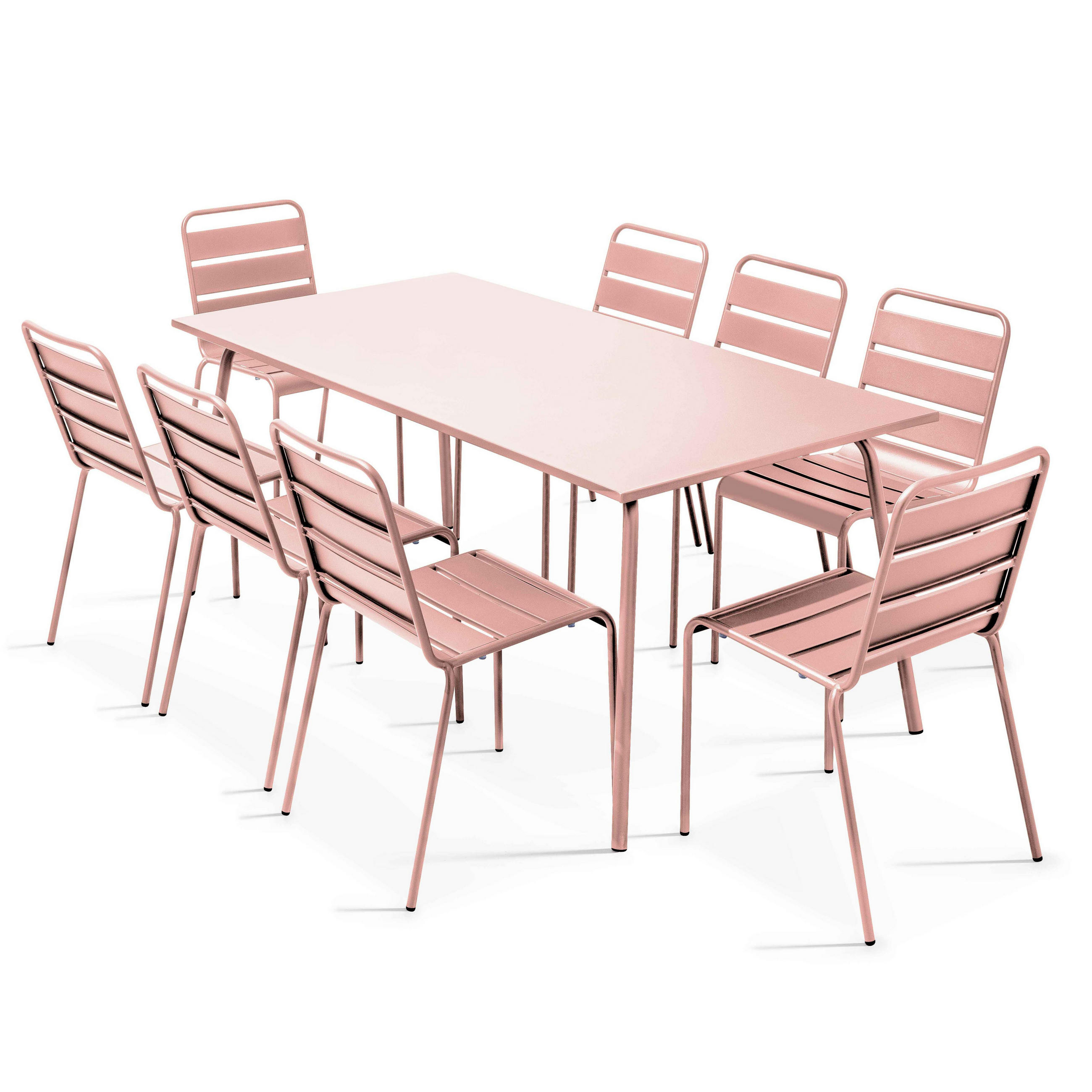 GARTENSET 9-tlg., Rosa - Pink, Metall - Oviala