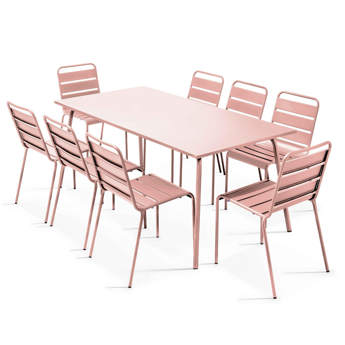 GARTENSET 9-tlg., Rosa - Pink, Metall - Oviala