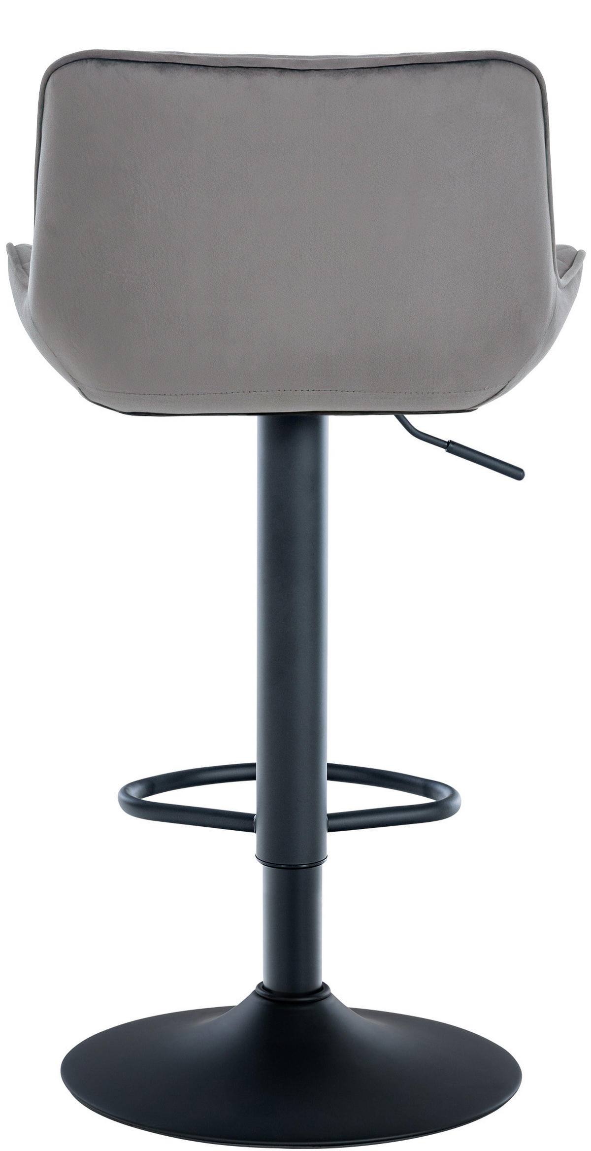 BARHOCKER Samt dunkelgrau - Dunkelgrau/Schwarz, Textil/Metall (48/81/54cm) - CLP