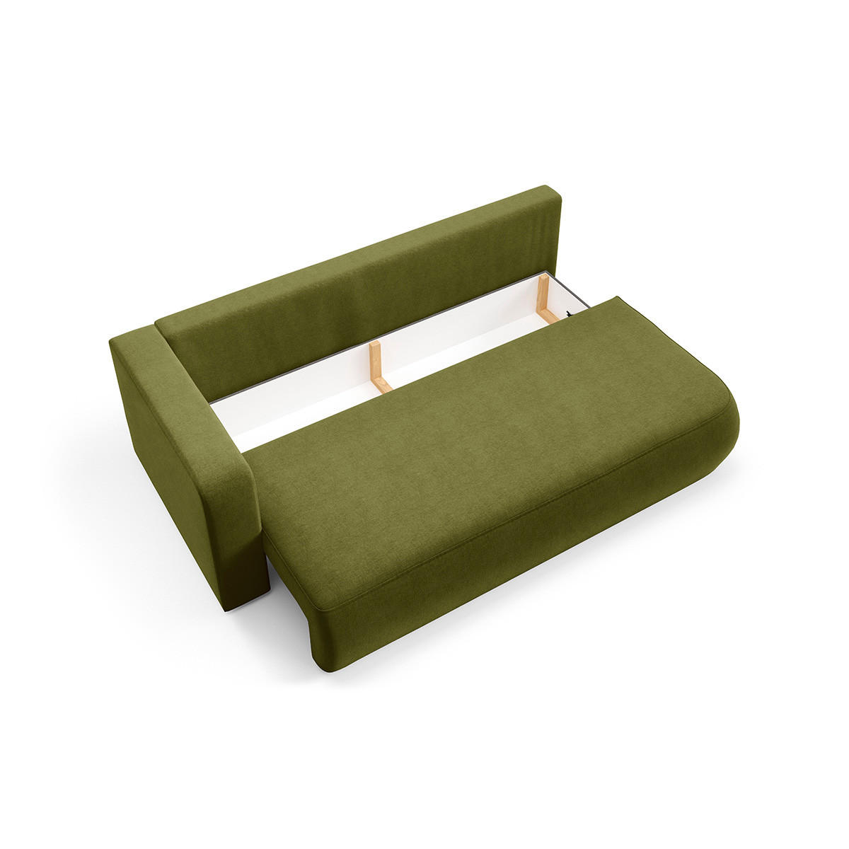 SOFA Antonio 3 Sitzplätze Grün - Grün, Holz (228/82/106cm) - Petits-meubles