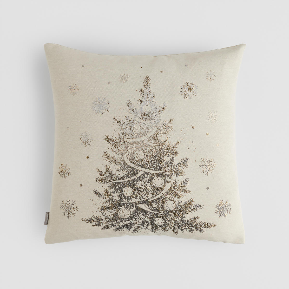 KISSENBEZUG Holis, 45x45cm, Beige, Weihnachten Kissenhülle, Weihnachtsdeko, Christmas, Weihnachtsmotiv Sofakissen Dekokissenbezuge - Beige, Kunststoff (45/45cm) - home&you