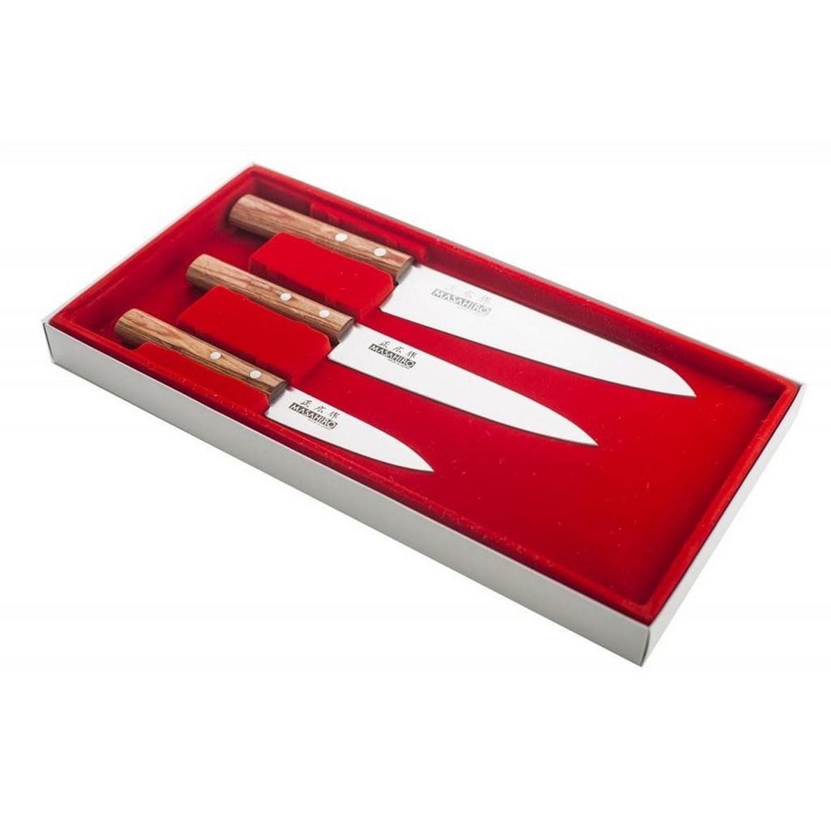 MESSERSET Weiß 42/20/42 cm 359212425 - Weiß, Holz - Masahiro 