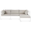 OUTDOOR-KISSENBEZUG-SET Beige Sano - Beige, Textil (76/76cm) - Beliani