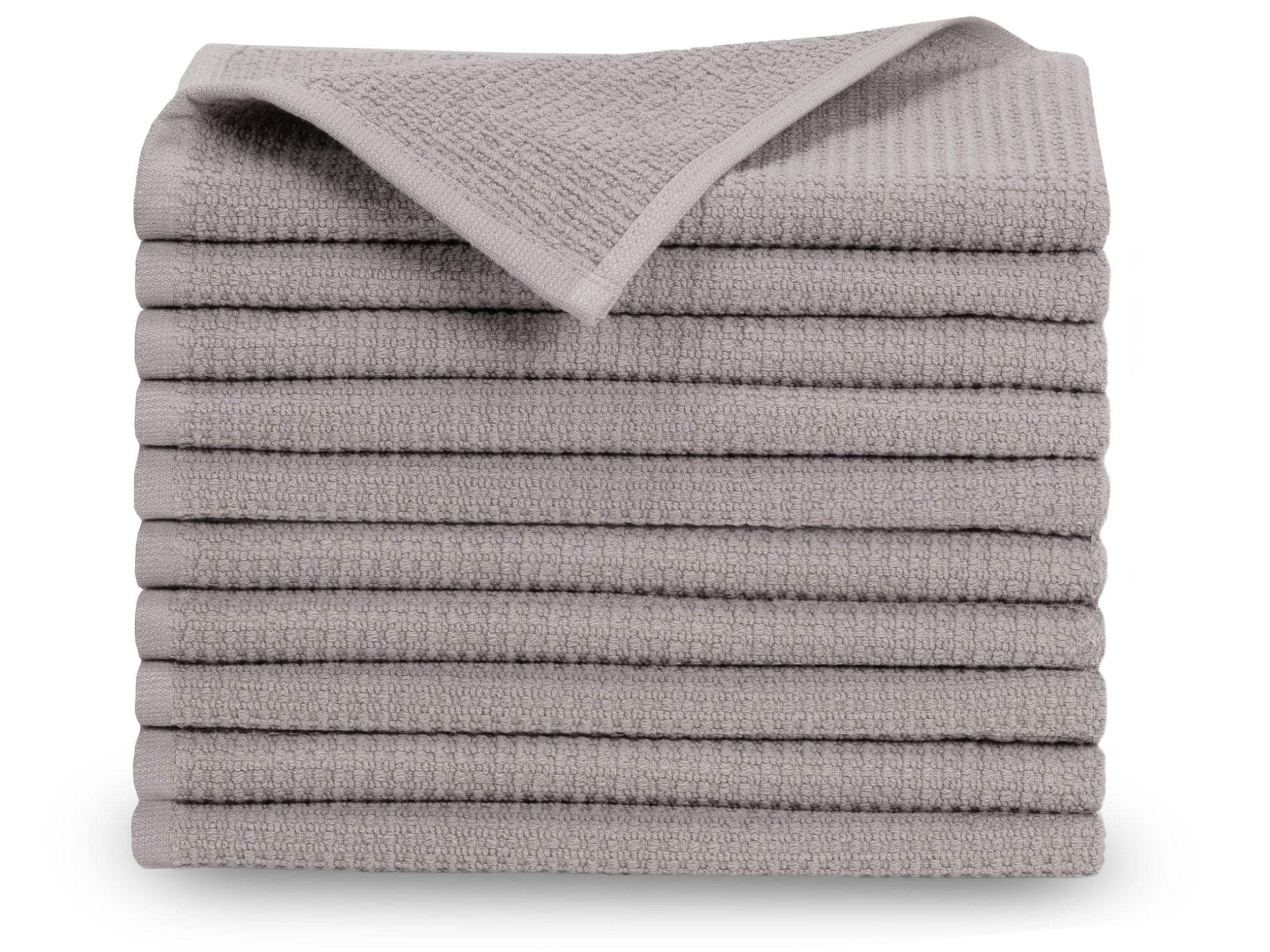 GÄSTETÜCHER, 10er-Set, 30x50 cm, 100% Baumwolle, Grau - Grau, Textil (30/50cm) - Zollner