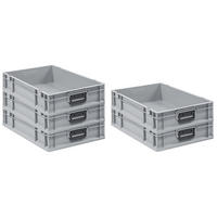EUROBOX 5x Nextgen Portable Duo 12x40x60cm 23 Liter - Grau, Kunststoff (40/12/60cm) - PROREGAL