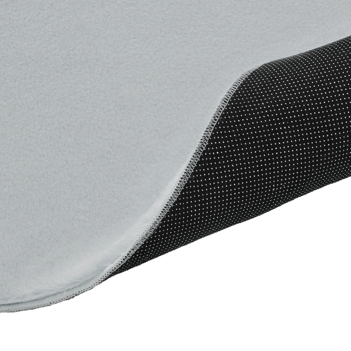 TEPPICH Hellgrau 160/160 cm Vantira - Hellgrau/Grau, Kunststoff (160/160cm) - Beliani