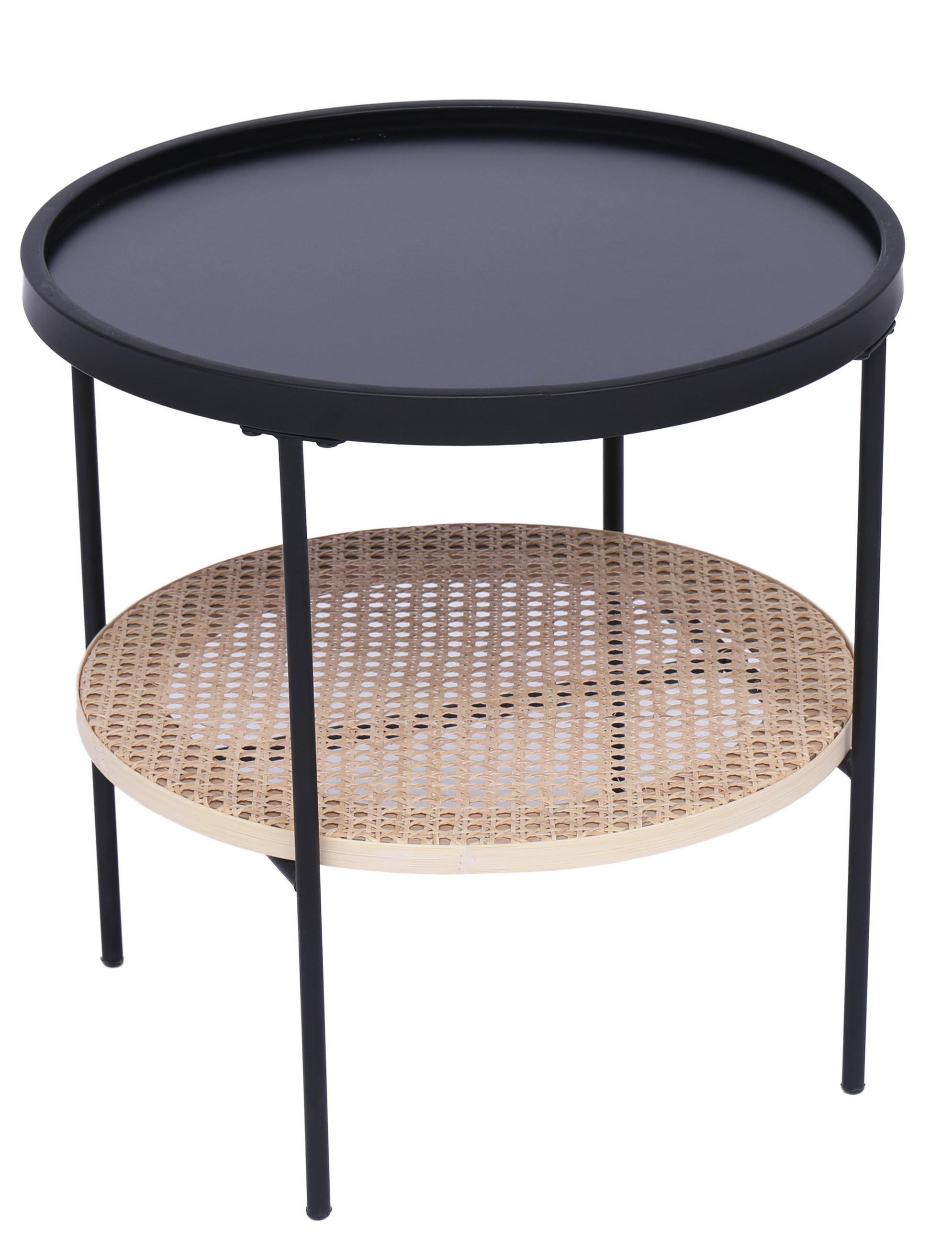 BEISTELLTISCH Rund Schwarz 45 x 45 x 45.5 cm - Schwarz, Holz (45/45/45.5cm) - Nordlys