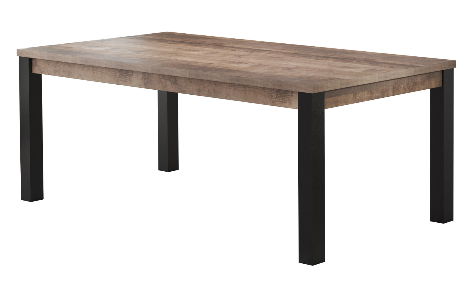 ESSTISCH Eiche Tabak, schwarz Küchentisch 200 x 90 cm - Eichefarben/Schwarz, Holzwerkstoff (100/200/77cm) - Top.Furn