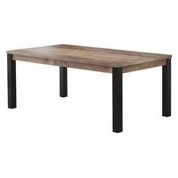 ESSTISCH Eiche Tabak, schwarz Küchentisch 200 x 90 cm - Eichefarben/Schwarz, Holzwerkstoff (100/200/77cm) - Top.Furn