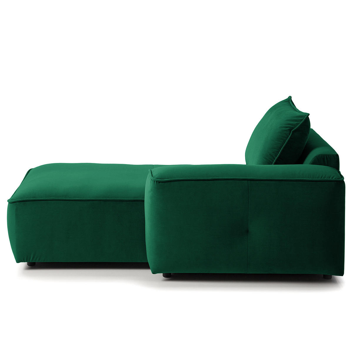 MODULLONGCHAIR - Dunkelgrün, Holz/Textil (170/82/105cm) - home24