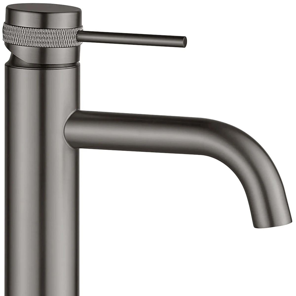 WASCHBECKENARMATUR Rea Lungo Grip Gun Grey Low - Titanfarben, Metall (5/16.5/9.8cm) - REA