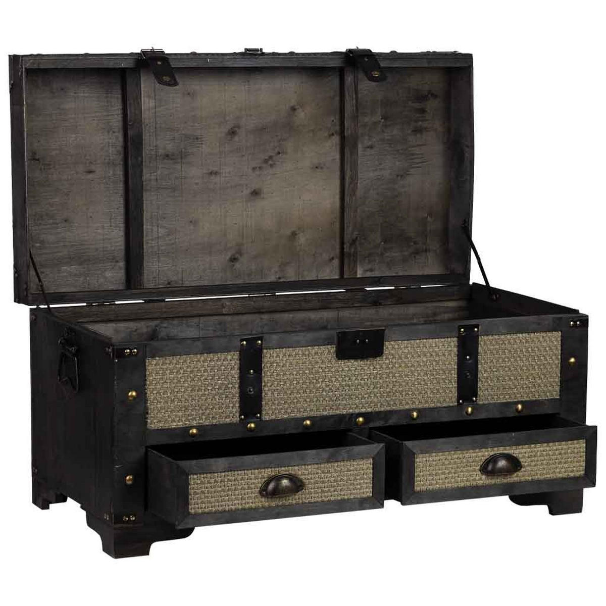 TRUHE aus Holz, braun, 90x45x46cm - Braun, Holz (90/45.5/45cm) - Wanderlust