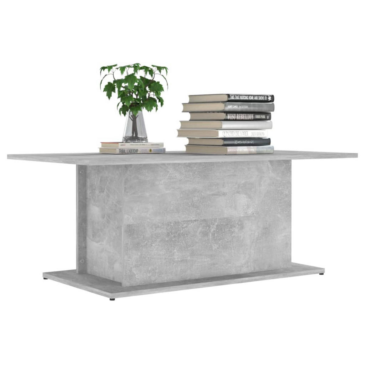 COUCHTISCH Betongrau 102x55,5x40 cm Holzwerkstoff - Grau, Holzwerkstoff (102/55.5/40cm) - furnicato