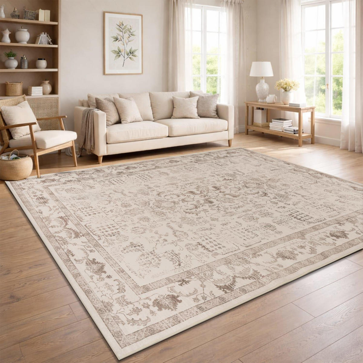 KURZFLOR-TEPPICH SEMER 427 BEIGE 120X160 - Beige, Kunststoff (120/160cm) - Paco Home