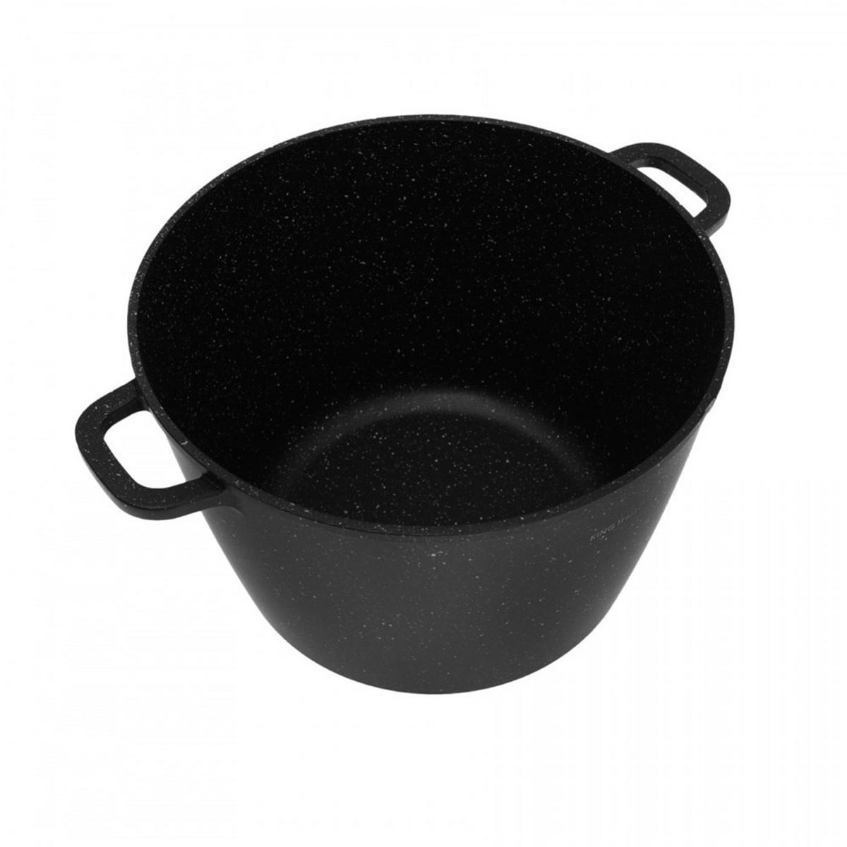TOPF Schwarz 28/28/20 cm KH1599 - Schwarz, Glas (28cm) - Kinghoff 