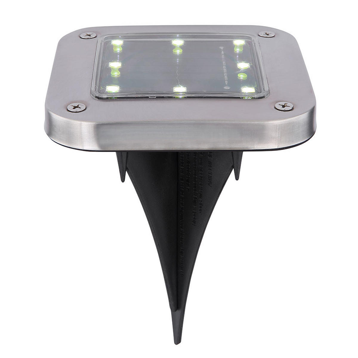 LED Solarlampe AUSSENLEUCHTE Edelstahl Silber 6er Set - Silberfarben, Metall (10/10/13cm) - Globo Lighting
