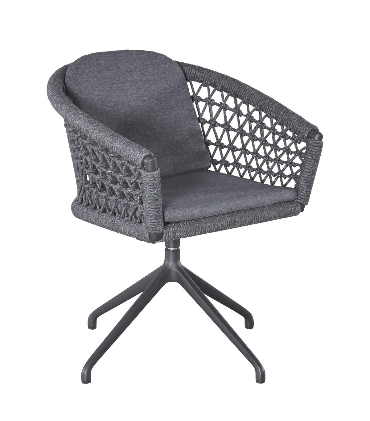 GARTENSTUHL Balu, Rope-Metall, Anthrazit - Anthrazit, Metall (64/80/62cm) - dasmöbelwerk