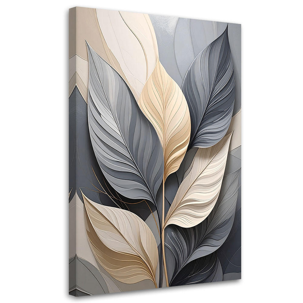 Feeby Leinwandbild, Grau 60x90 cm
