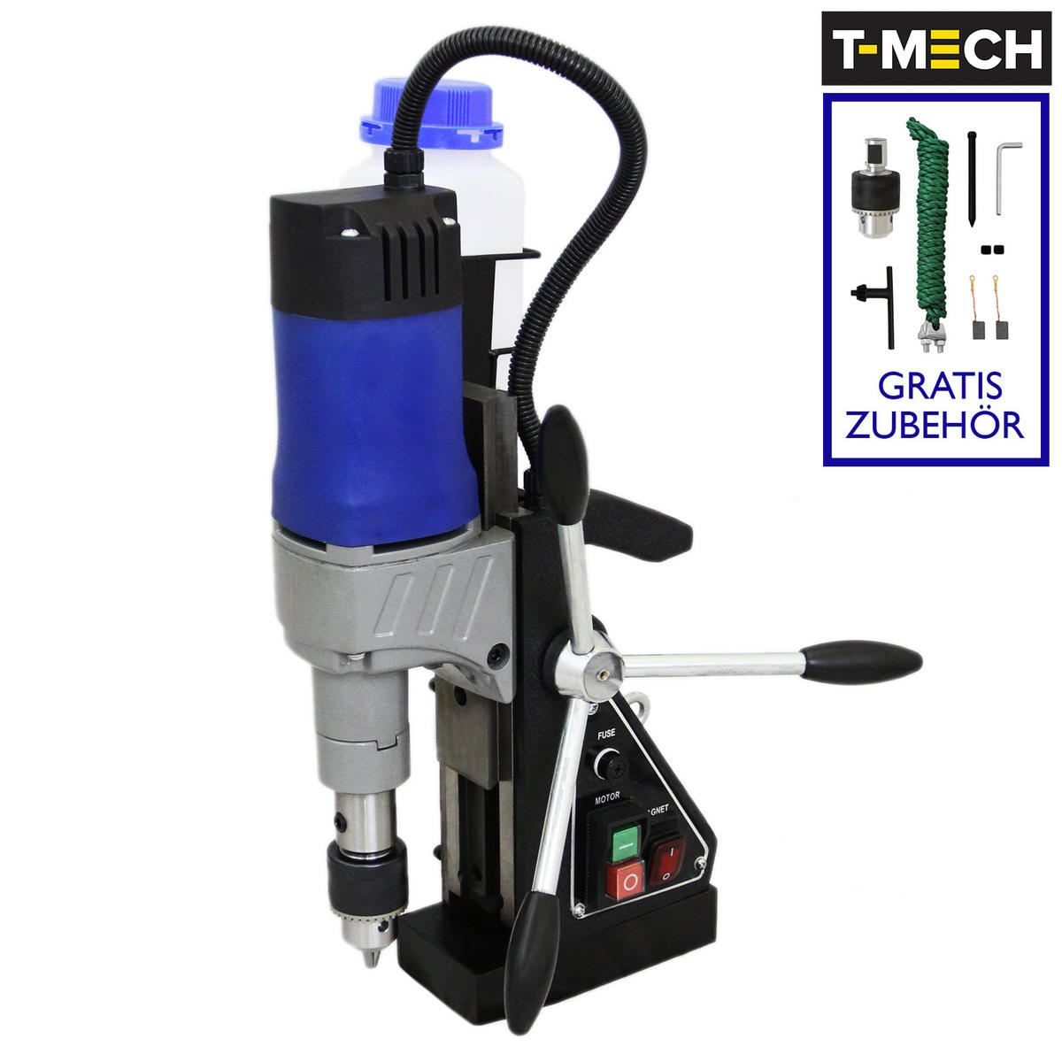 BOHRPRESSE MAGNETISCH - Blau, Metall (20/41/49cm) - T-Mech