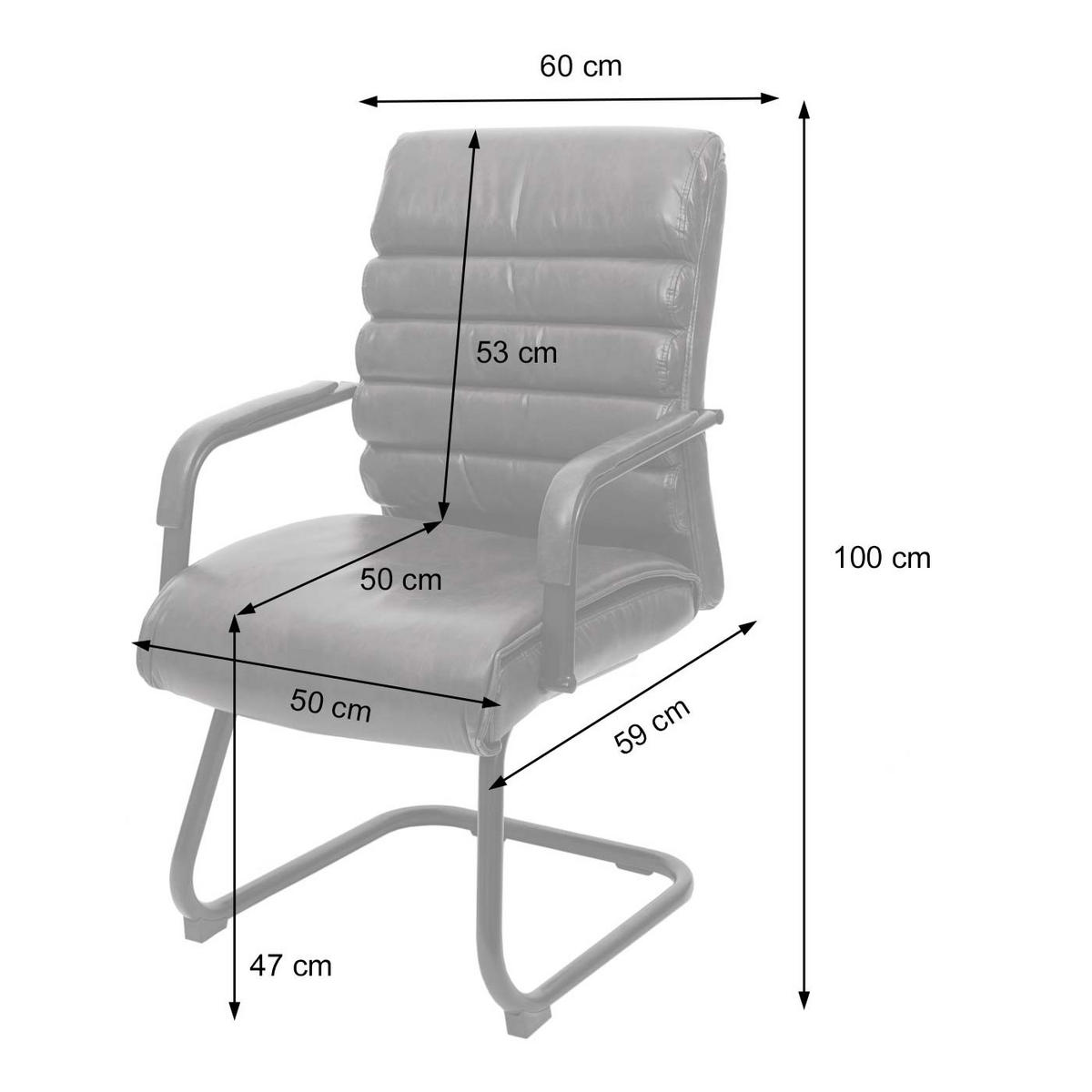 KONFERENZSTUHL Braun - Braun, Textil (60/100/59cm) - MCW
