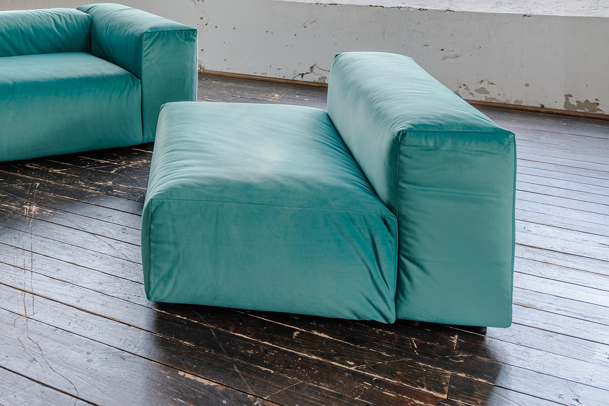 SESSEL MIA Grün Velvet - Schwarz/Grün, Kunststoff/Textil (120/72/120cm) - KAWOLA