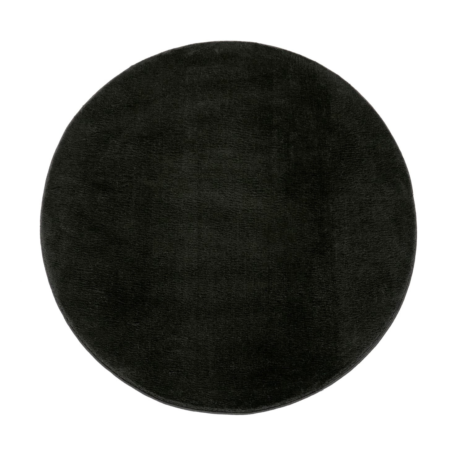 Kadima Design Kurzflorteppich, Schwarz 160x160 cm