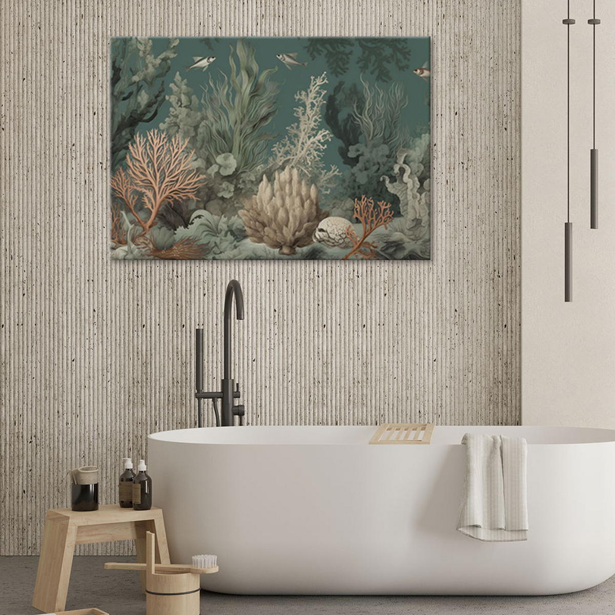 KUNSTDRUCK Grün 120/80 cm - Grün, Textil (120/80cm) - KUNSTLOFT