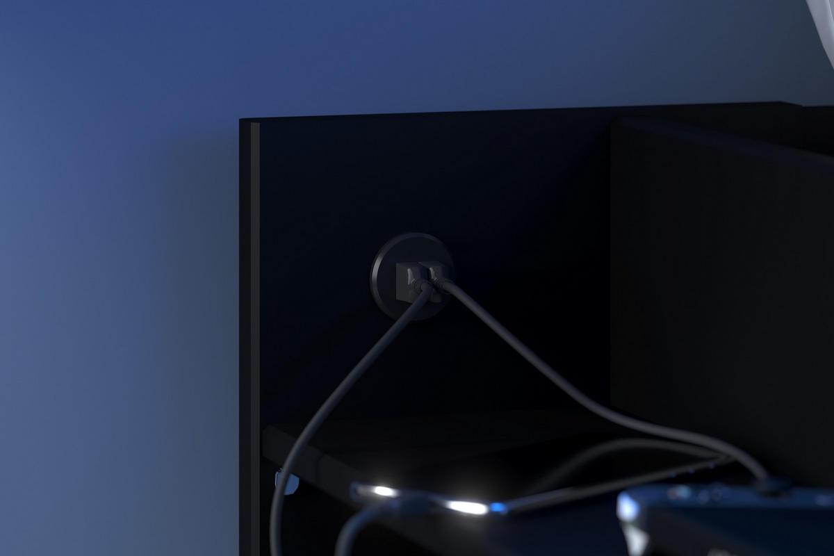HOCHBETT Online 1 Gaming in Schwarz inklusive LED-Beleuchtung 90 x 200 cm - Schwarz, Holzwerkstoff (90/200cm) - Parisot Meuble