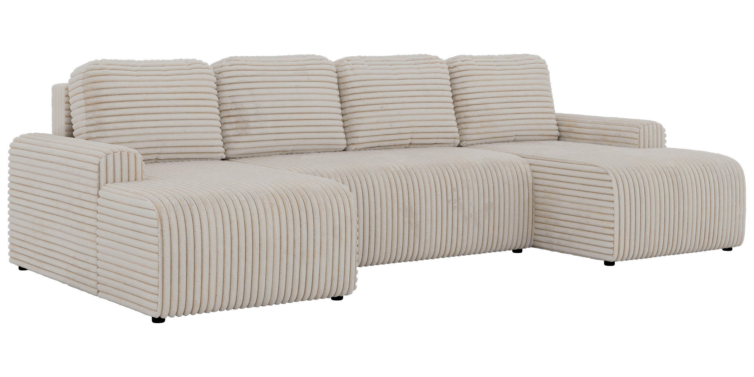SEDACIA SÚPRAVA NESSARO U Béžová Manšester - čierna/béžová, textil/plast (312/92/151cm) - MKS