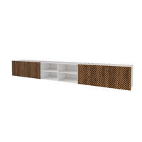 LOWBOARD ZENO-W 3x100x40x41 cm - Weiß / Katania - Eiche Wotan, Holzwerkstoff (300/40/41cm) - ALTDECOR