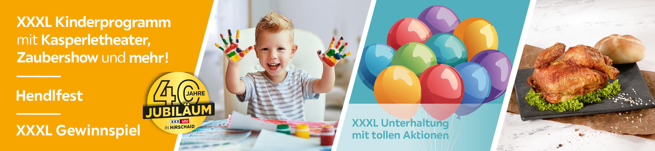 XXXL Kinderprogramm mit Kasperletheater, Zaubershow und mehr! - Hendlfest - XXXL Gewinnspiel XXXL Unterhaltung mit tollen Aktionen